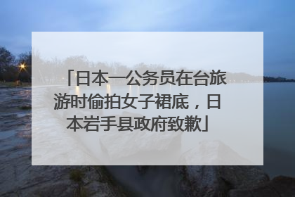 日本一公务员在台旅游时偷拍女子裙底，日本岩手县政府致歉
