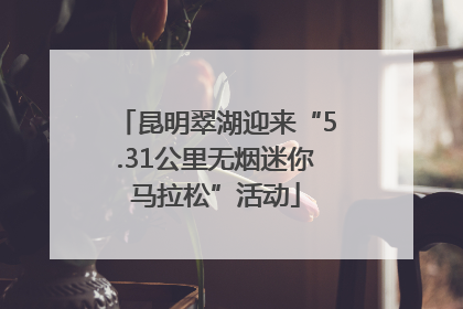 昆明翠湖迎来“5.31公里无烟迷你马拉松”活动