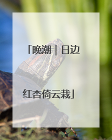 晚潮｜日边红杏倚云栽