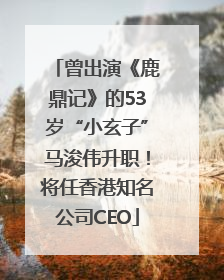 曾出演《鹿鼎记》的53岁“小玄子”马浚伟升职！将任香港知名公司CEO