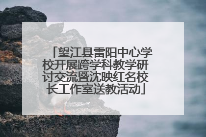 望江县雷阳中心学校开展跨学科教学研讨交流暨沈映红名校长工作室送教活动