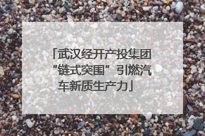 武汉经开产投集团“链式突围”引燃汽车新质生产力