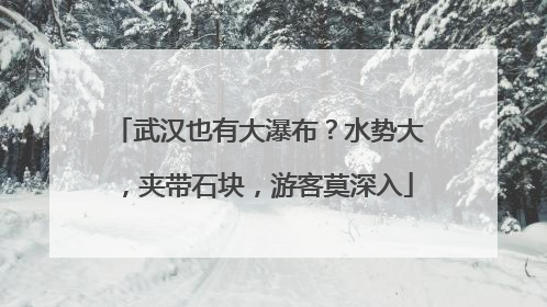 武汉也有大瀑布？水势大，夹带石块，游客莫深入