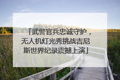 武警官兵忠诚守护，无人机灯光秀挑战吉尼斯世界纪录震撼上演