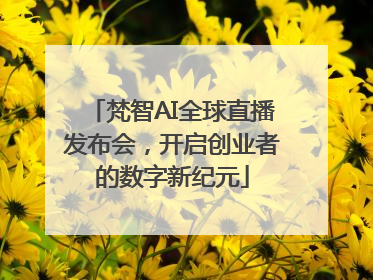 梵智AI全球直播发布会，开启创业者的数字新纪元