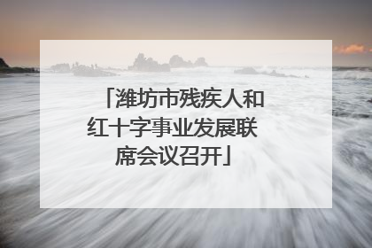 潍坊市残疾人和红十字事业发展联席会议召开