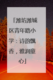 潍坊潍城区青年路小学：诗韵飘香，雅润童心
