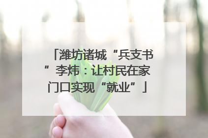 潍坊诸城“兵支书”李炜：让村民在家门口实现“就业”