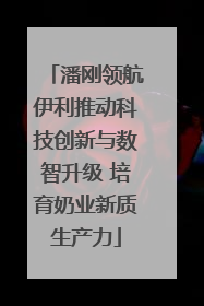 潘刚领航伊利推动科技创新与数智升级 培育奶业新质生产力