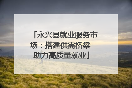 永兴县就业服务市场：搭建供需桥梁 助力高质量就业