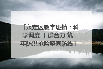 永定区教字垭镇：科学调度 干群合力 筑牢防洪抢险坚固防线