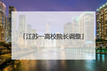 江苏一高校院长调整