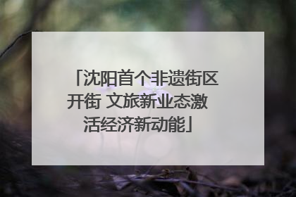 沈阳首个非遗街区开街 文旅新业态激活经济新动能