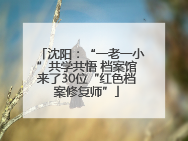 沈阳：“一老一小”共学共悟 档案馆来了30位“红色档案修复师”