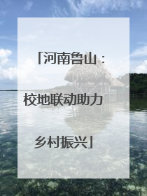 河南鲁山：校地联动助力乡村振兴