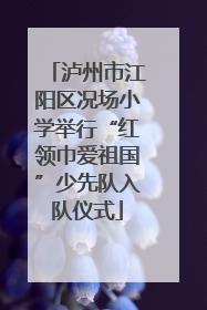 泸州市江阳区况场小学举行“红领巾爱祖国”少先队入队仪式