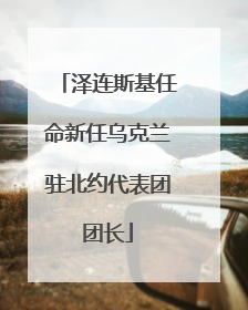 泽连斯基任命新任乌克兰驻北约代表团团长