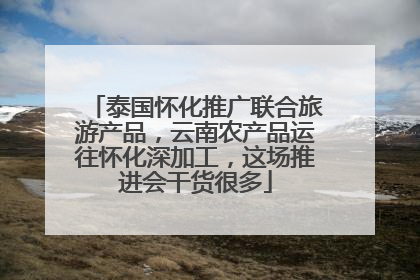 泰国怀化推广联合旅游产品，云南农产品运往怀化深加工，这场推进会干货很多