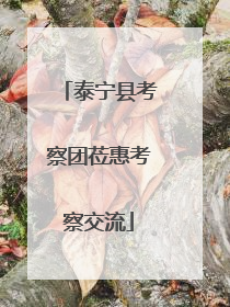 泰宁县考察团莅惠考察交流