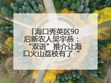海口秀英区90后新农人吴宇燕：“双语”推介让海口火山荔枝有了“国际范”