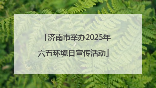 济南市举办2025年六五环境日宣传活动
