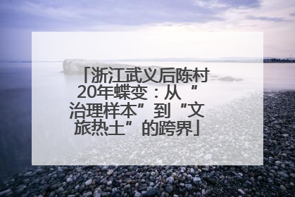 浙江武义后陈村20年蝶变：从“治理样本”到“文旅热土”的跨界