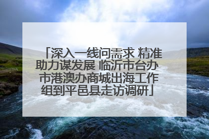 深入一线问需求 精准助力谋发展 临沂市台办 市港澳办商城出海工作组到平邑县走访调研
