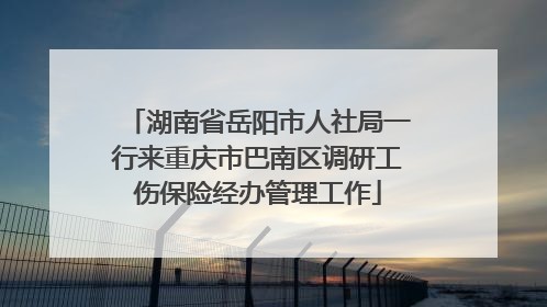 湖南省岳阳市人社局一行来重庆市巴南区调研工伤保险经办管理工作