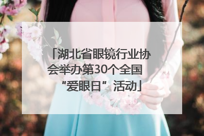 湖北省眼镜行业协会举办第30个全国“爱眼日”活动