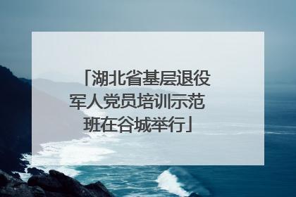湖北省基层退役军人党员培训示范班在谷城举行