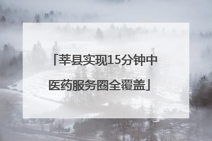莘县实现15分钟中医药服务圈全覆盖