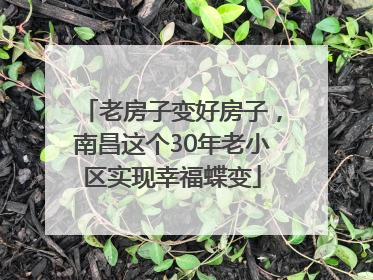 老房子变好房子，南昌这个30年老小区实现幸福蝶变