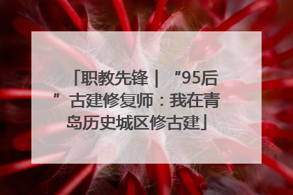 职教先锋｜“95后”古建修复师：我在青岛历史城区修古建