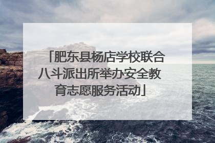 肥东县杨店学校联合八斗派出所举办安全教育志愿服务活动