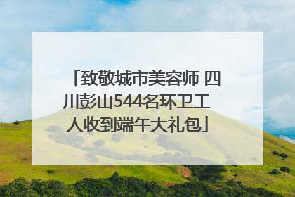 致敬城市美容师 四川彭山544名环卫工人收到端午大礼包