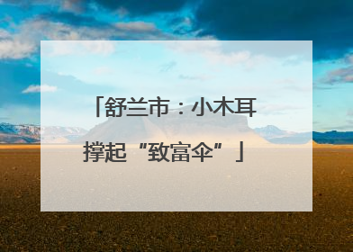 舒兰市：小木耳撑起“致富伞”