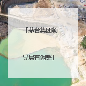茅台集团领导层有调整