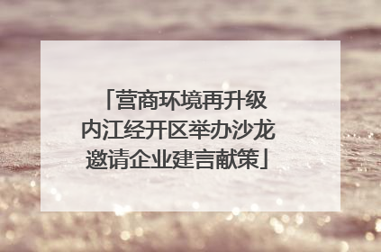 营商环境再升级 内江经开区举办沙龙邀请企业建言献策