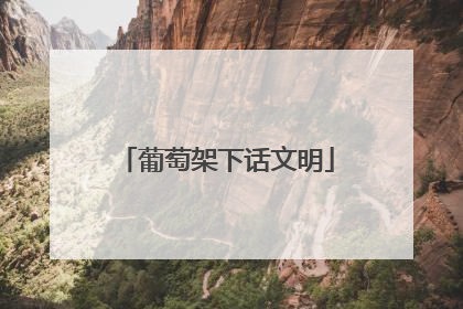 葡萄架下话文明