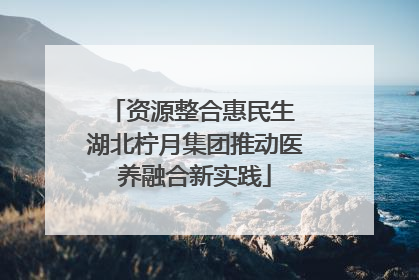 资源整合惠民生 湖北柠月集团推动医养融合新实践