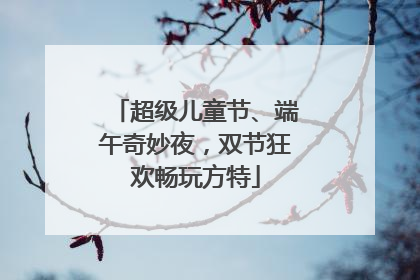 超级儿童节、端午奇妙夜，双节狂欢畅玩方特