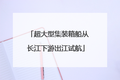 超大型集装箱船从长江下游出江试航