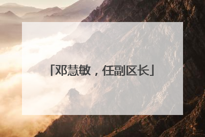 邓慧敏，任副区长