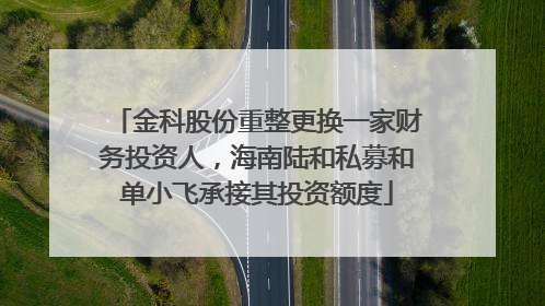 金科股份重整更换一家财务投资人，海南陆和私募和单小飞承接其投资额度