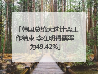 韩国总统大选计票工作结束 李在明得票率为49.42%