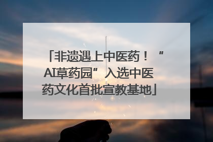 非遗遇上中医药！“AI草药园”入选中医药文化首批宣教基地