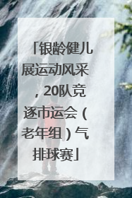 银龄健儿展运动风采，20队竞逐市运会（老年组）气排球赛
