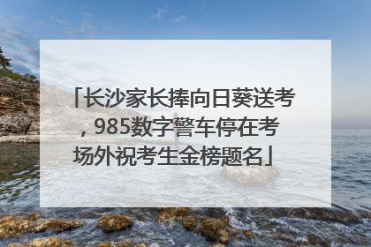 长沙家长捧向日葵送考，985数字警车停在考场外祝考生金榜题名
