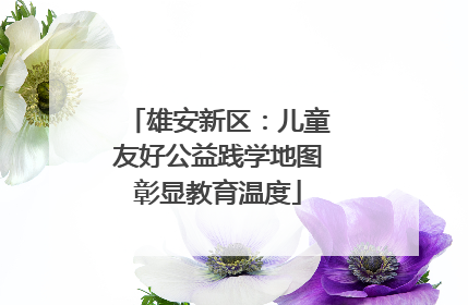 雄安新区：儿童友好公益践学地图彰显教育温度