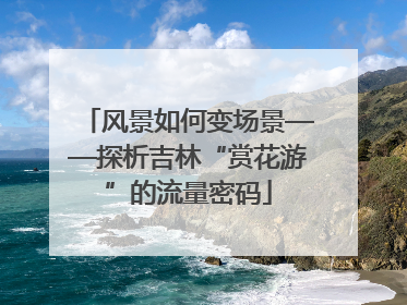 风景如何变场景——探析吉林“赏花游”的流量密码